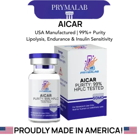 Buy AICAR 50MG peptide vial from PrymaLab - AMPK activator for endurance and metabolic research