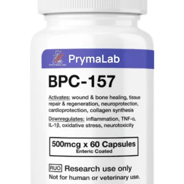 BPC 157 capsules 500mcg, gastric pentadecapeptide in solid oral format for laboratory research use