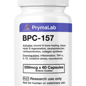 BPC-157 Capsules 60 count 500mcg bottle from PrymaLab research peptides