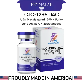 Buy CJC-1295 DAC 5MG peptide vial from PrymaLab - long-acting growth hormone secretagogue