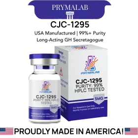 Buy CJC-1295 (NO DAC) 5MG peptide vial from PrymaLab - GHRH analog for muscle growth research