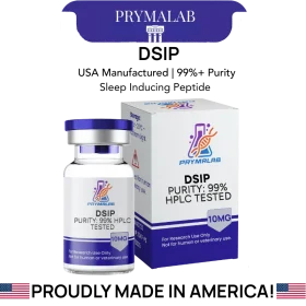 Buy DSIP 10MG peptide vial from PrymaLab - Delta Sleep Inducing Peptide for sleep research