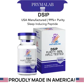 Buy DSIP 5MG peptide vial from PrymaLab - Delta Sleep Inducing Peptide for sleep research