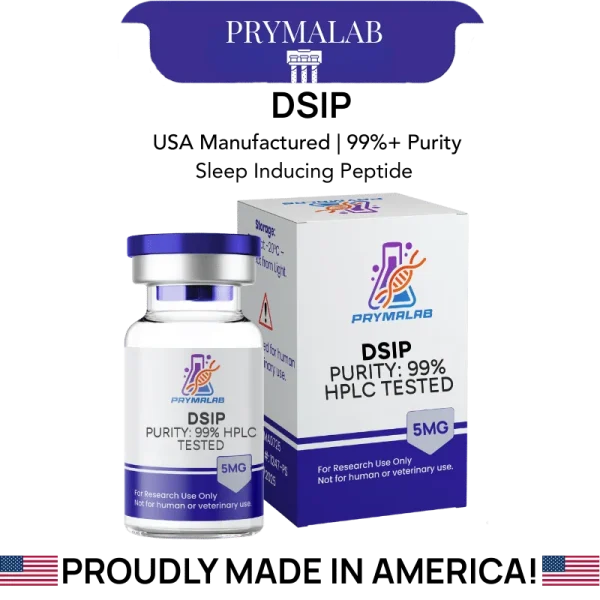 Buy DSIP 5MG peptide vial from PrymaLab - Delta Sleep Inducing Peptide for sleep research