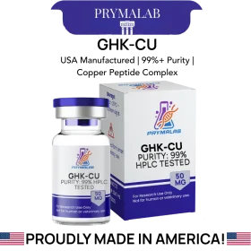 Buy GHK-CU 50MG copper peptide vial from PrymaLab - anti-aging and tissue repair peptide