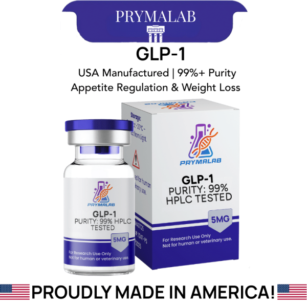 GLP-1 5MG research peptide vial - glucagon-like peptide-1 for metabolic and glucose regulation studies