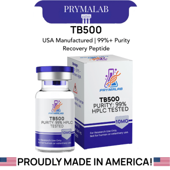 TB-500 peptide 10mg lyophilized vial, thymosin beta-4 related article for laboratory research use