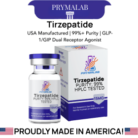 Buy Tirzepatide 15mg peptide vial - Dual GIP/GLP-1 agonist research grade by PrymaLab