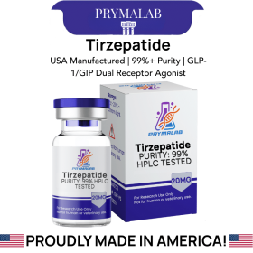 Buy Tirzepatide 20mg peptide vial - Dual GIP/GLP-1 agonist research grade by PrymaLab