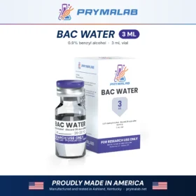 BAC Water 3 ml bacteriostatic water vial with carton – PrymaLab, made and tested in the USA
