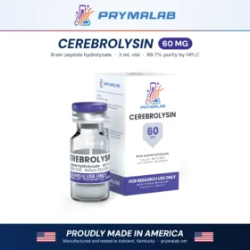 Cerebrolysin 60 mg lyophilized research peptide vial with carton – PrymaLab, made and tested in the USA