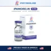 Ipamorelin 10 mg lyophilized research peptide vial with carton – PrymaLab, made and tested in the USA