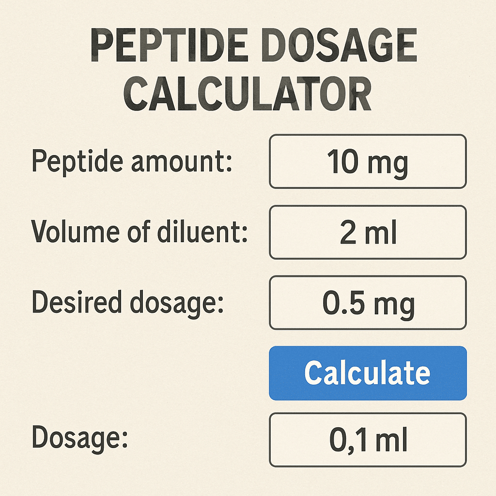 Peptide Calculator for Weight Loss: Peptide Dosage Guide