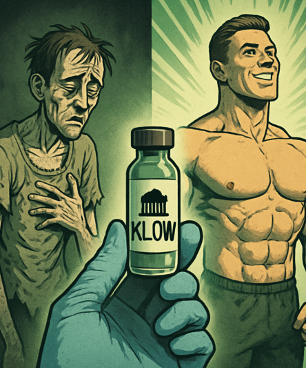 Klow peptide glow blend combining GHK-Cu BPC-157 TB-500 and KPV peptides for tissue repair and anti-inflammation