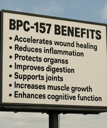 BPC 157 billboard of benefits