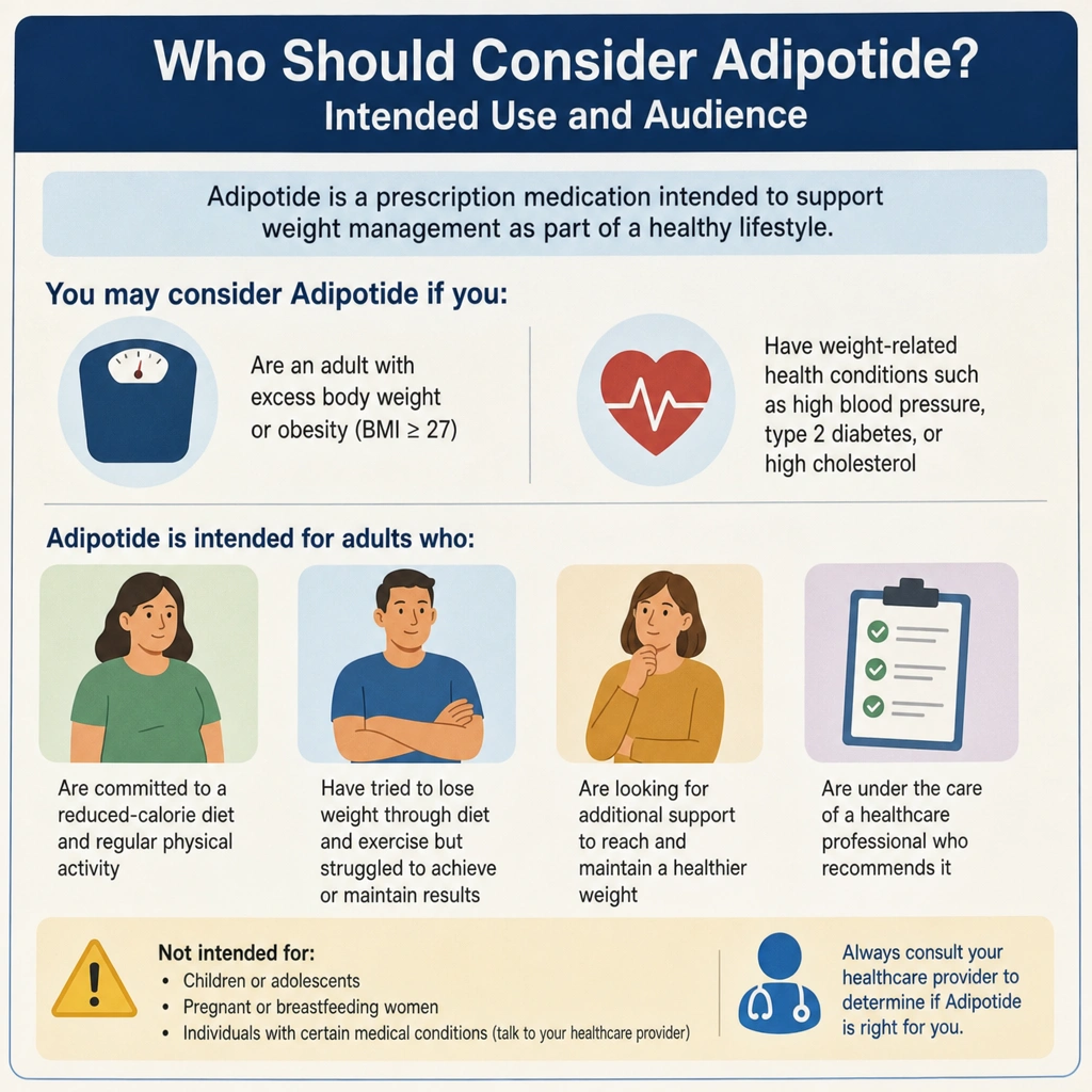 Who should consider adipotide therapy?