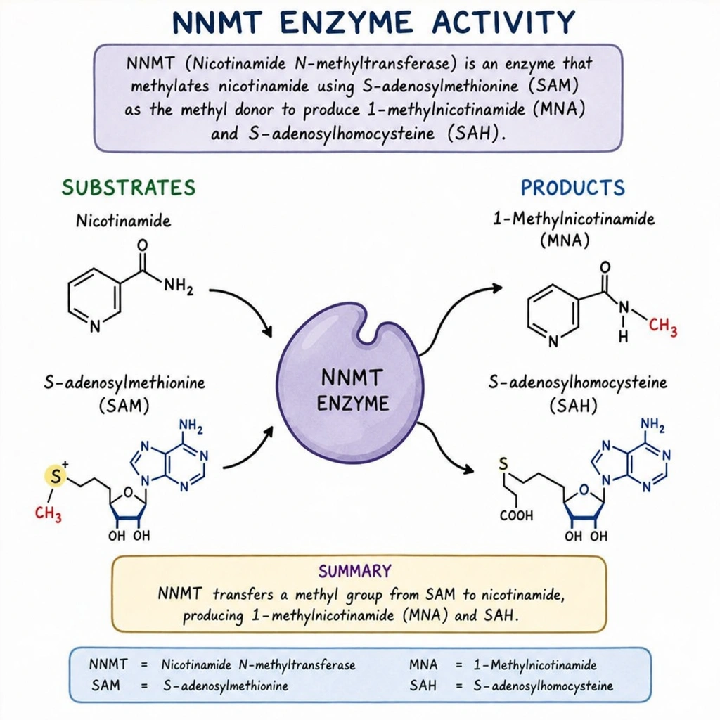 how nmmt enzyme activity works.