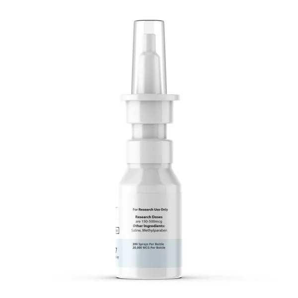 DSIP peptide nasal spray, right-side view showing the metered pump