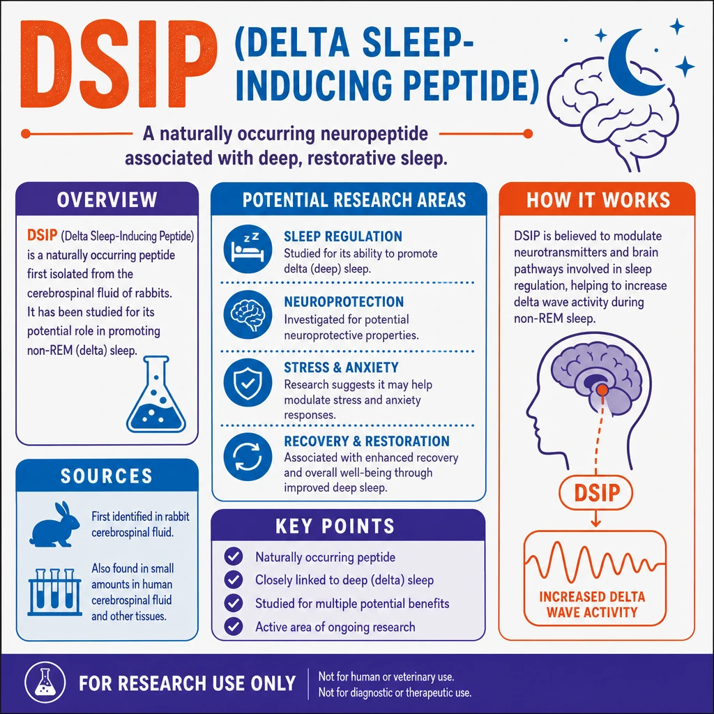 What is DSIP peptide, how does it work, and what does the research say?