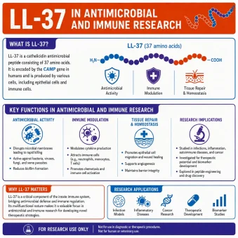 What is LL-37 research peptide and its implications on antimicrobial research.