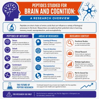 List of peptides studied for brain function and cognition.