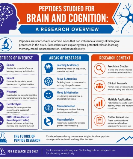 List of peptides studied for brain function and cognition.
