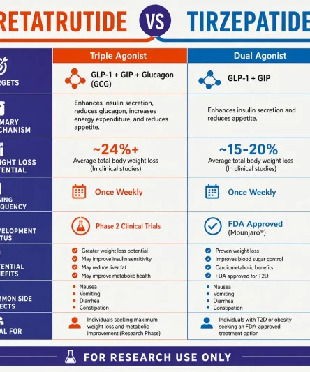Infographic: Retatrutide vs Tirzepatide