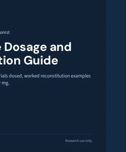 Retatrutide dosage and reconstitution guide cover: trial figures, worked examples and cost per mg